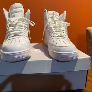 Nike Air Force 1 white high top size 10.5
